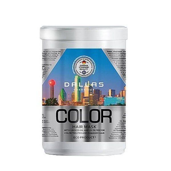 Маска косметическая д/окрашенных волос с льняным маслом и УФ-фильтром Color Dallas 500 мл
