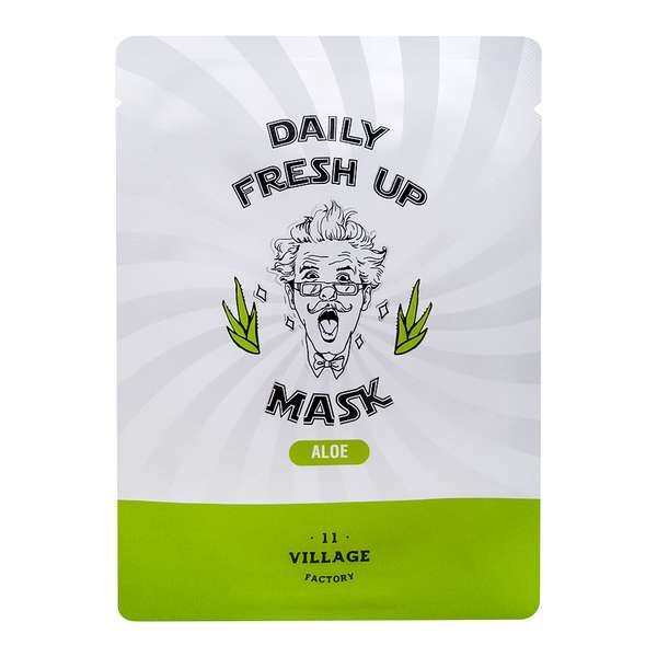 Маска тканевая с экстрактом алоэ Daily fresh up mask aloe Village 11 Factory 20г