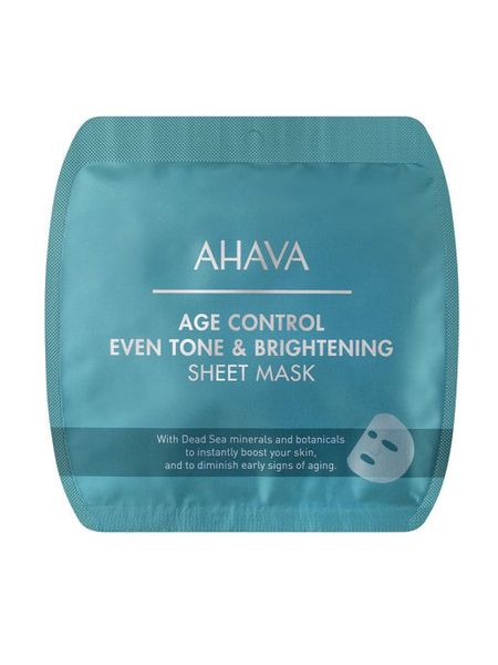 Маска тканевая выравнивающая цвет кожи time to smooth ahava 1 шт