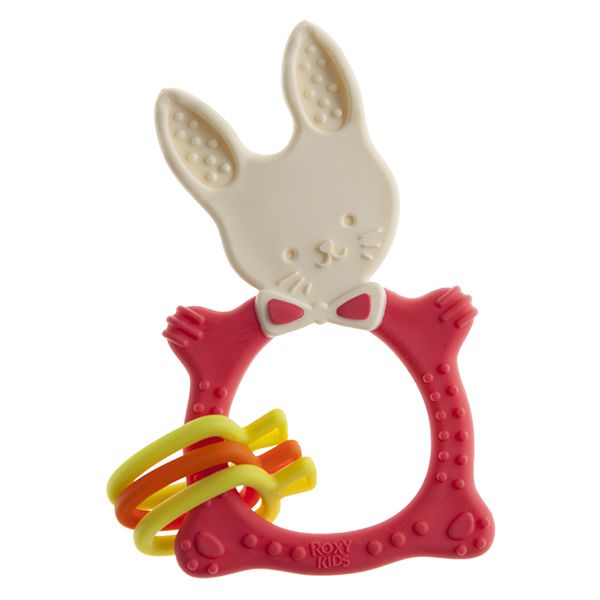 Массажер для десен Bunny цвет коралловый для детей с 3 мес. ROXY-KIDS (Рокси Кидс)