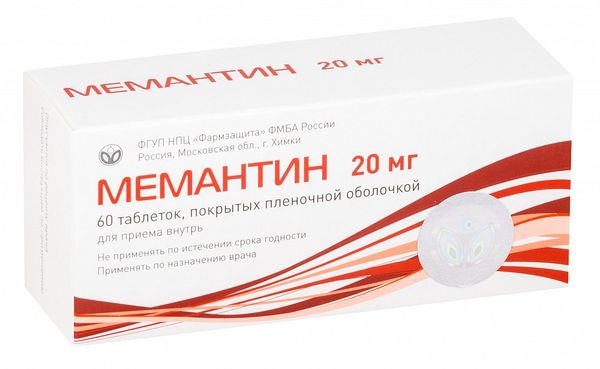 Мемантин таб. п/о плён. 20 мг №60