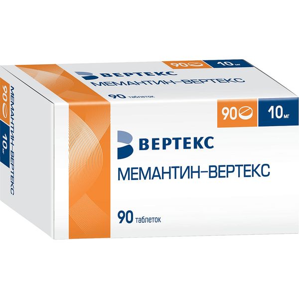 Мемантин-Вертекс таблетки п/о плён. 0,01г 90шт
