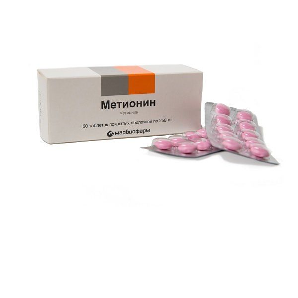 Метионин таб. п/о 0,25г 50шт