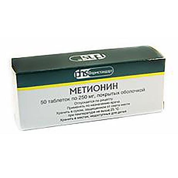Метионин таблетки п.о 250мг №50 Уфавита