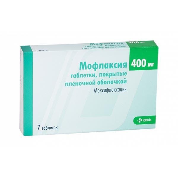 Мофлаксия таб. п/о плён. 400 мг №7