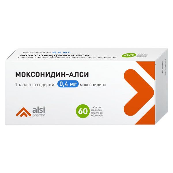Моксонидин-Алси таб. п/о плен. 0,4мг 60шт