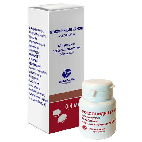 Моксонидин Канон таб. п/о плен. 0,4 мг банка №60