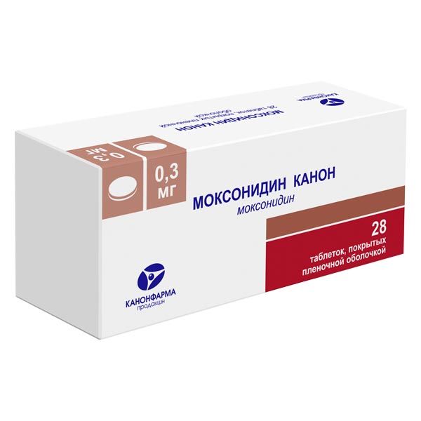 Моксонидин Канон табл. п/о плен. 0,3 мг №28
