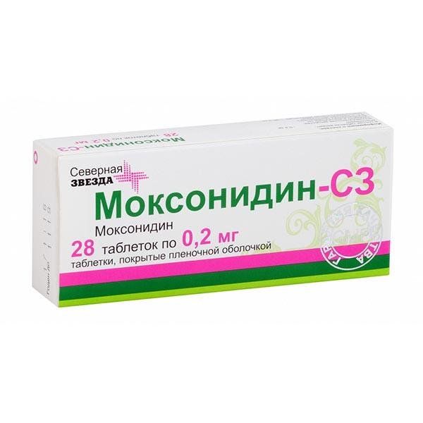 Моксонидин-СЗ табл. п.п.о. 0,2 мг №28