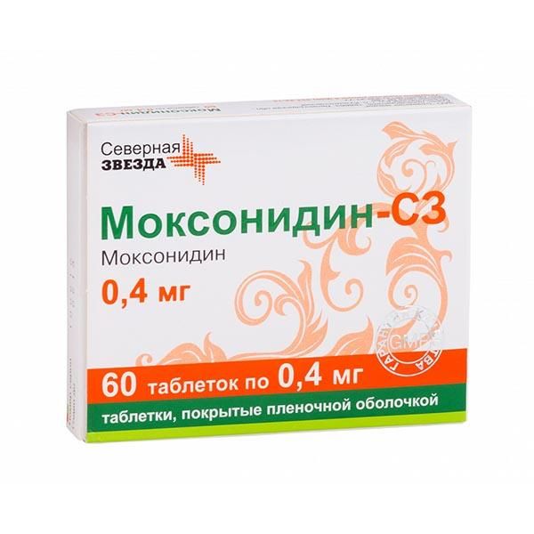 Моксонидин-СЗ табл. п.п.о. 0,4 мг №60