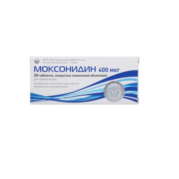 Моксонидин таблетки п.п.о 400 мкг 28 шт.