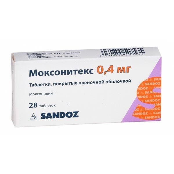 Моксонитекс табл. п.п.о. 0,4 мг №28