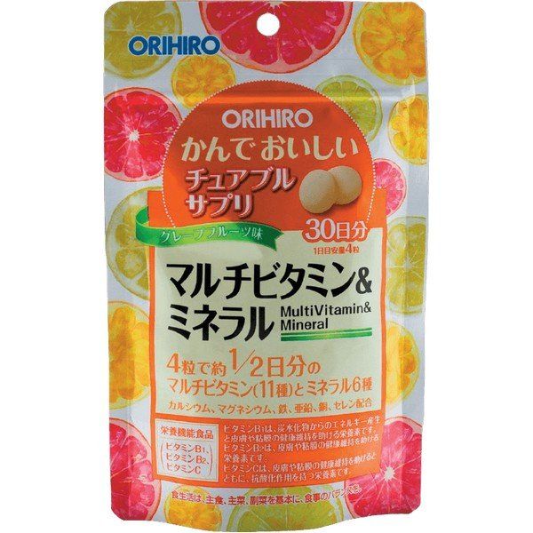 Мультивитамины и минералы со вкусом тропических фруктов таб. Orihiro/Орихиро 0,5г 120шт