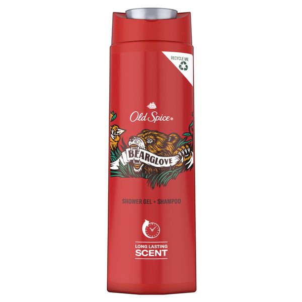 Набор 2 в 1 Old Spice/Олд спайс: Гель для душа+Шампунь Bearglove фл. 400мл