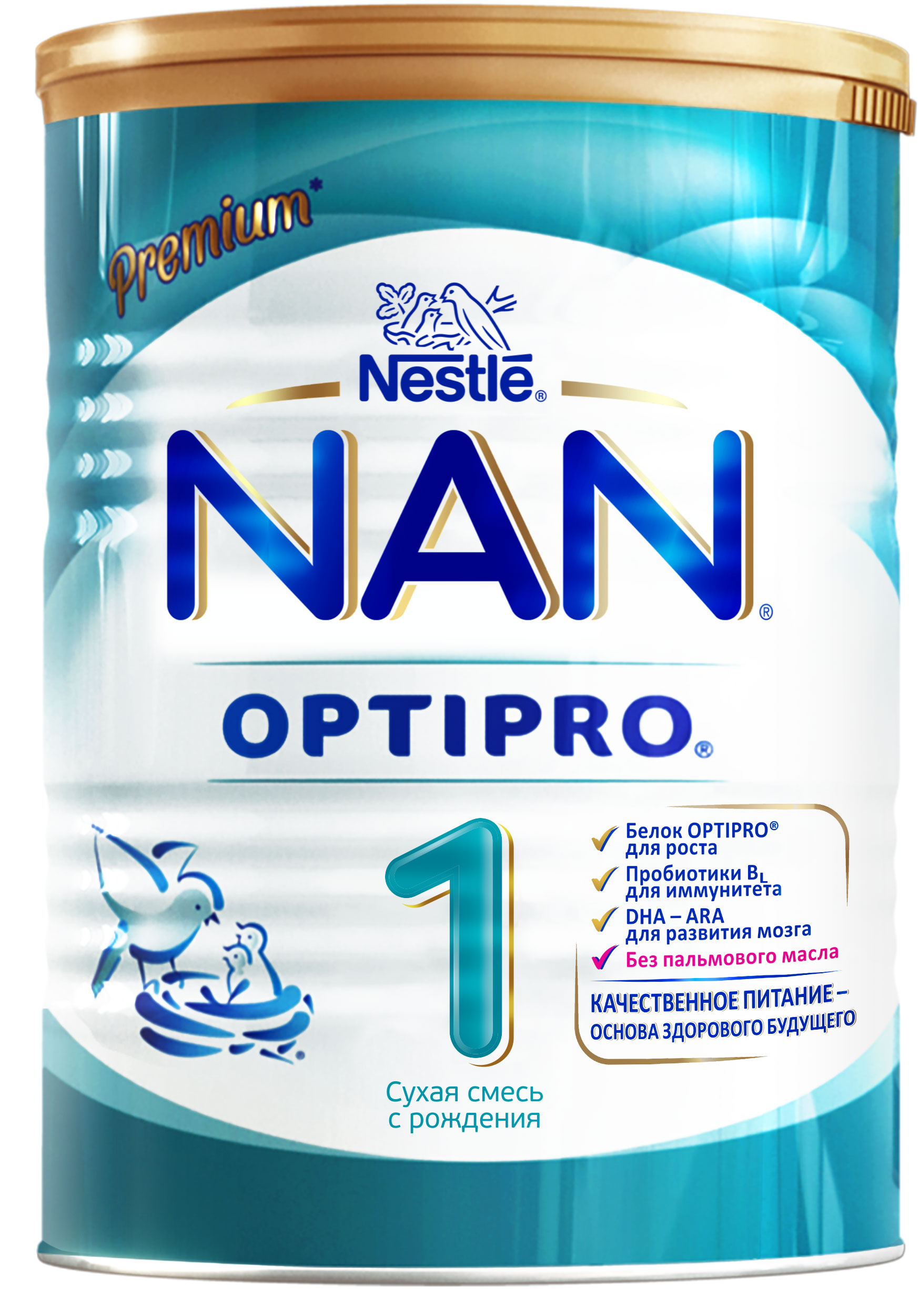 Нан 1 optipro смесь молочная сухая адаптированная готовая к употреблению для детей с рождения 400г