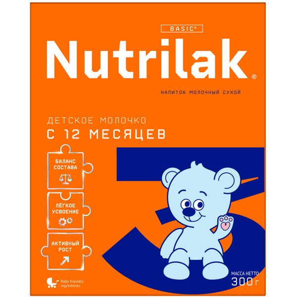 Напиток сухой молочный для детей детское молочко с 12 мес. 3 Nutrilak/Нутрилак 300г