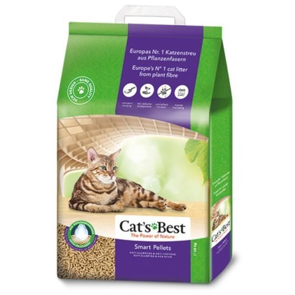 Наполнитель древесный комкующийся Cat's Best Smart Pellets 20л 10кг