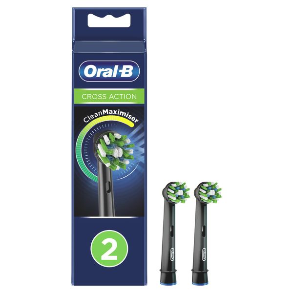 Насадка сменная для электрических зубных щеток черная CrossAction CleanMaximiser Oral-B/Орал-би 2шт