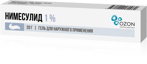 Нимесулид гель д/нар. прим. 1% туба 20г