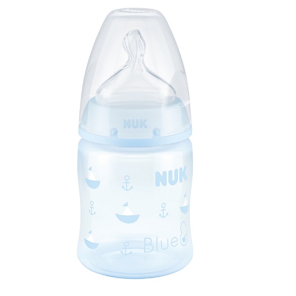 Nuk fc+ baby blue бутылочка из пп 150 мл силикон с отв."м", разм. 1 - лодки
