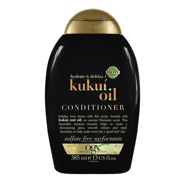Ogx кондиционер для увлажнения и гладкости волос с маслом гавайского ореха (кукуи) фл. 385мл