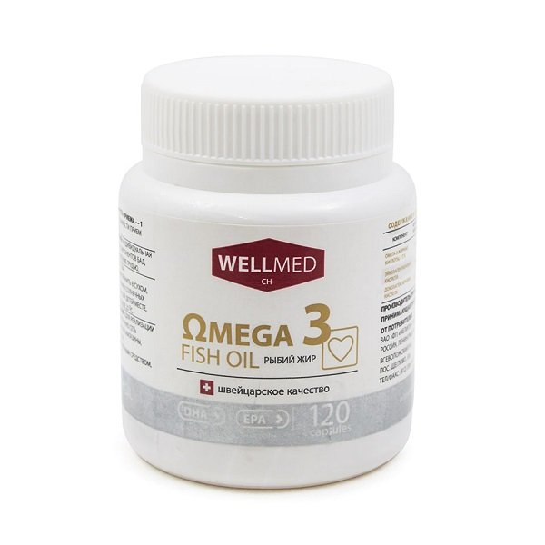 Omega-3 Fish Oil Рыбий жир капс. 260,3мг №120