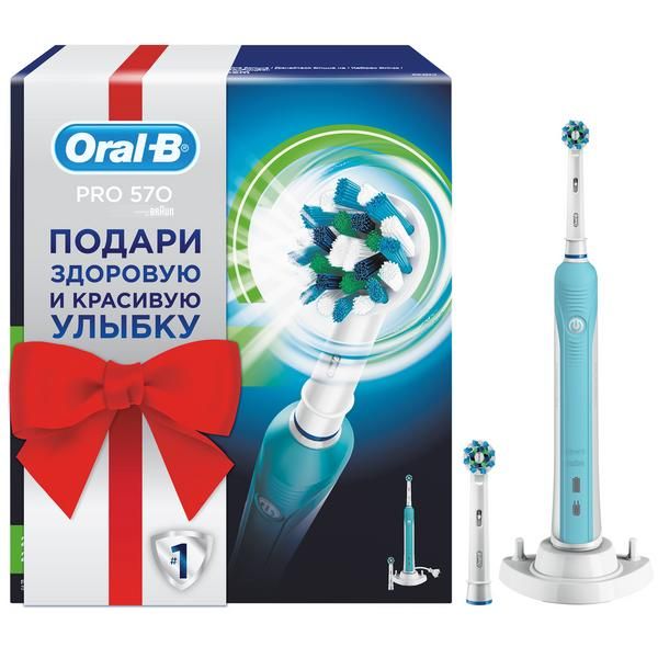 Орал-би щетка зубная электрическая professional care 570/d16 crossaction (тип 3756)