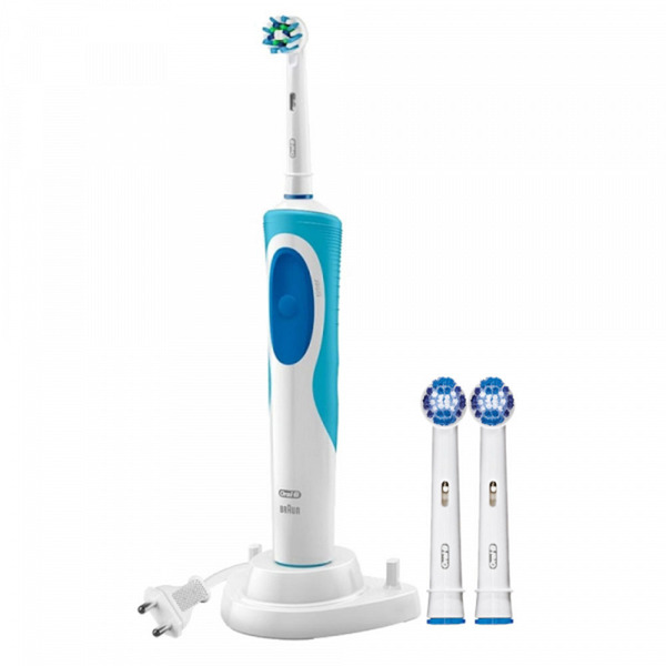 Орал-би щетка зубная электрическая vitality crossaction + насадки для эл. зубных щеток precision clean №2