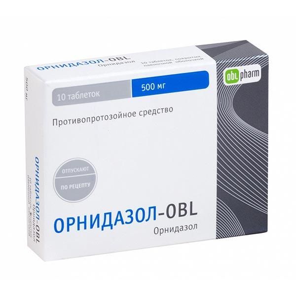 Орнидазол-obl таб. п.п.о. 500мг n10