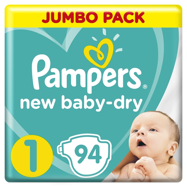 Pampers (Памперс) New Baby Dry Подгузники детские одноразовые 2-5кг 94 шт.