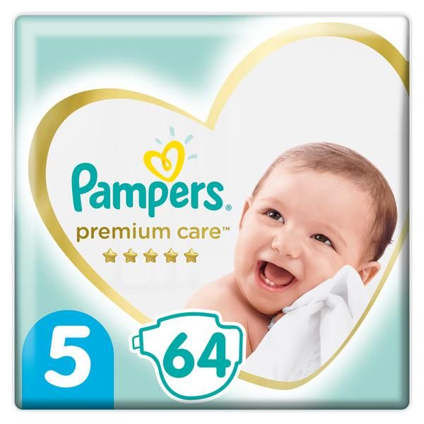 Pampers (Памперс) Premium Care Подгузники для мальчиков и девочек 11+ кг 64 шт.