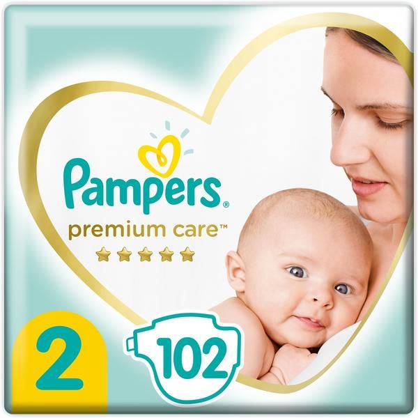Pampers (Памперс) Premium Care Подгузники для мальчиков и девочек 4-8кг 102 шт.