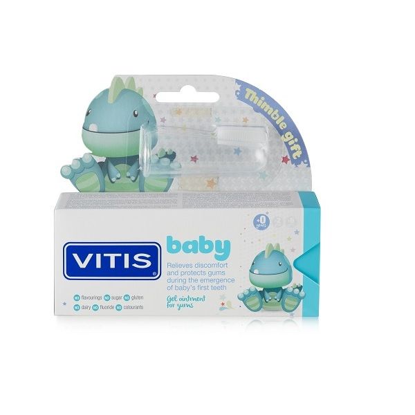 Паста-гель зубная Vitis/Витис Baby 0+ с напальчником 30мл