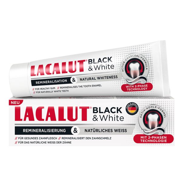 Паста зубная Black&White Lacalut/Лакалют 75мл