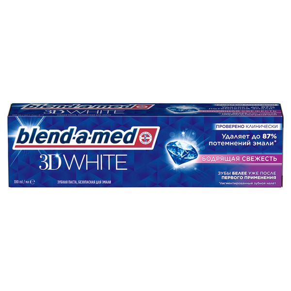 Паста зубная бодрящая свежесть 3D White Blend-a-med/Бленд-а-мед 100мл