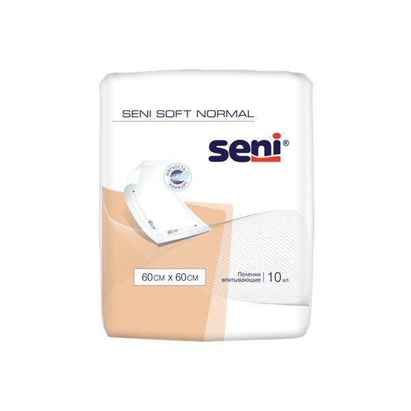 Пеленки впитывающие одноразовые Seni Soft Normal 60 x 60 cм 10 шт.