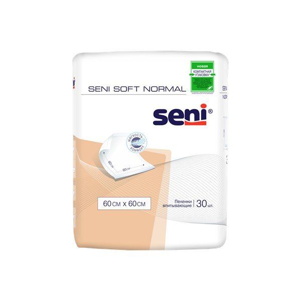 Пеленки впитывающие одноразовые Seni Soft Normal 60 x 60 cм 30 шт.