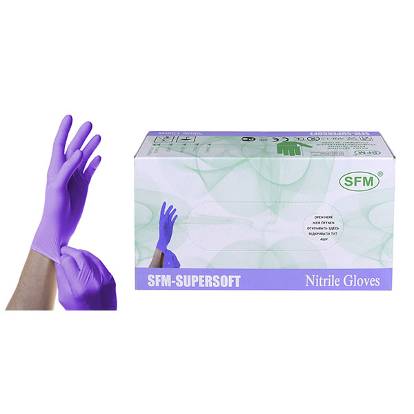 Перчатки смотровые нитрил н/стер accelerator free m (7-8) n100 (н/опуд-текстур на пальцах-голубые 24,5см)