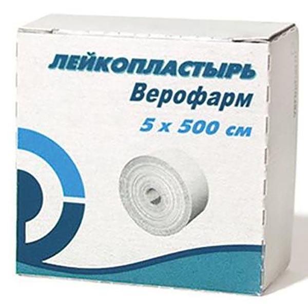 Пластырь 5х500см (картон уп)