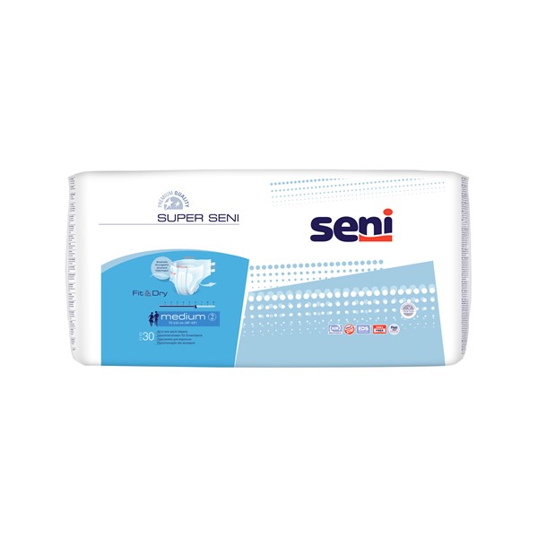 Подгузники для взрослых Seni для средней или тяжёлой степени недержания паропроницаемые Medium 30 шт.