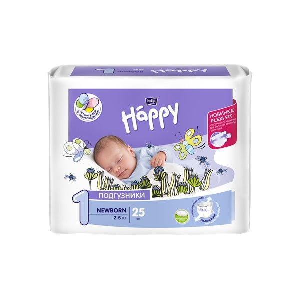 Подгузники гигиенические для детей Bella baby Happy NEWBORN 25 шт.