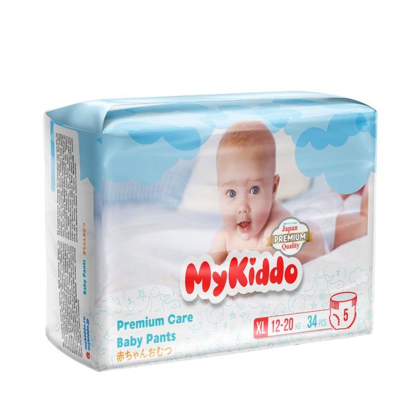 Подгузники-трусики для детей Premium MyKiddo 12-20кг 38шт р.XL