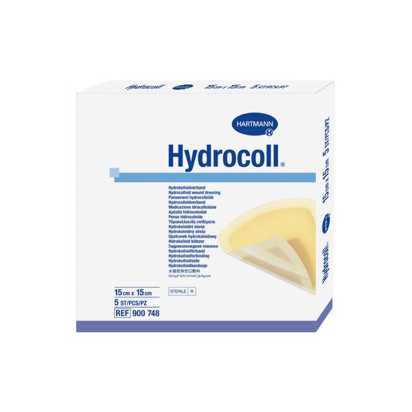 Повязки гидроколлоидные самофиксирующиеся стерильные Hydrocoll/Гидроколл 15 х 15см 5шт