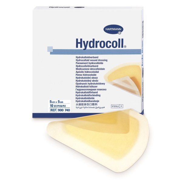 Повязки гидроколлоидные стерильные Hydrocoll/Гидроколл 5см х 5см 10шт