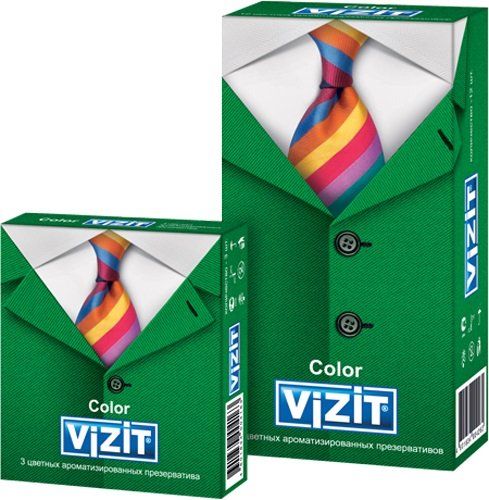 Презервативы цветные ароматизированные Vizit/Визит 12шт