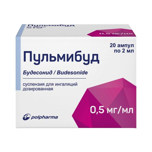 Пульмибуд сусп. д/инг. дозир. 0.5 мг/мл 2 мл n20
