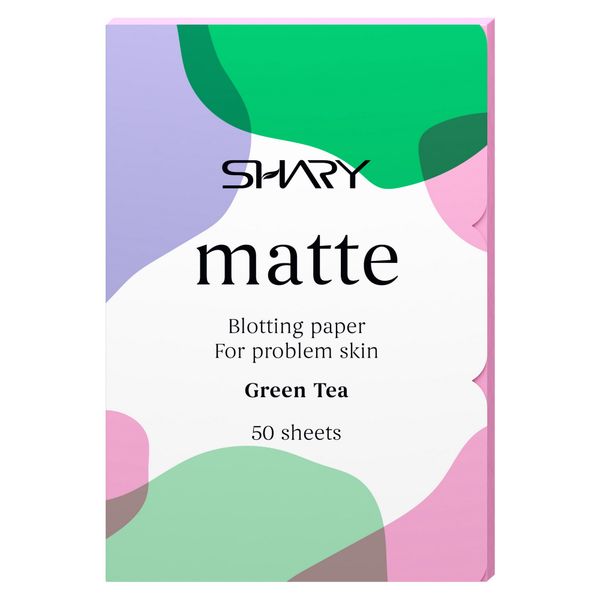 Салфетки матирующие для проблемной кожи лица зеленый чай Shary/Шери 12г