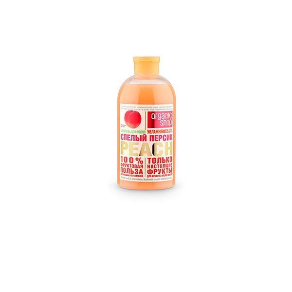 Шампунь увлажнение и заряд витаминов Спелый персик Peach Organic Shop/Органик шоп 500мл