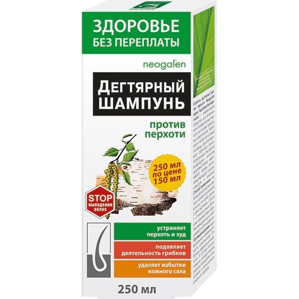 Шампунь Здоровье без переплаты "Дегтярный" против перхоти 250мл