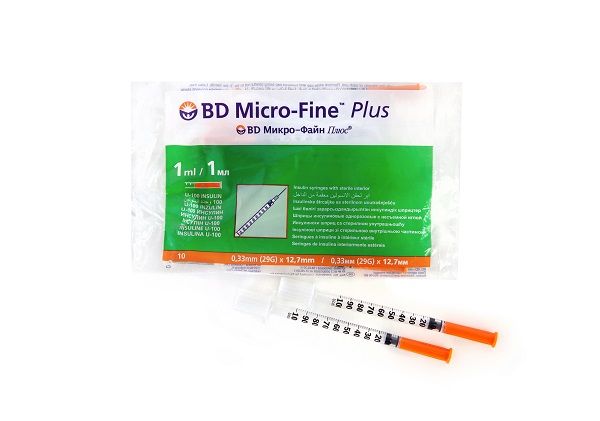 Шприц bd инсулин микро-файн+ 1мл n10 (u100 g29 0,33x12,7)